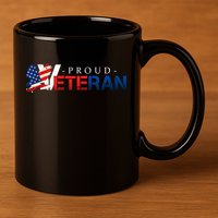 Proud USA Veteran Eagle 11oz C Handle Ceramic Mug