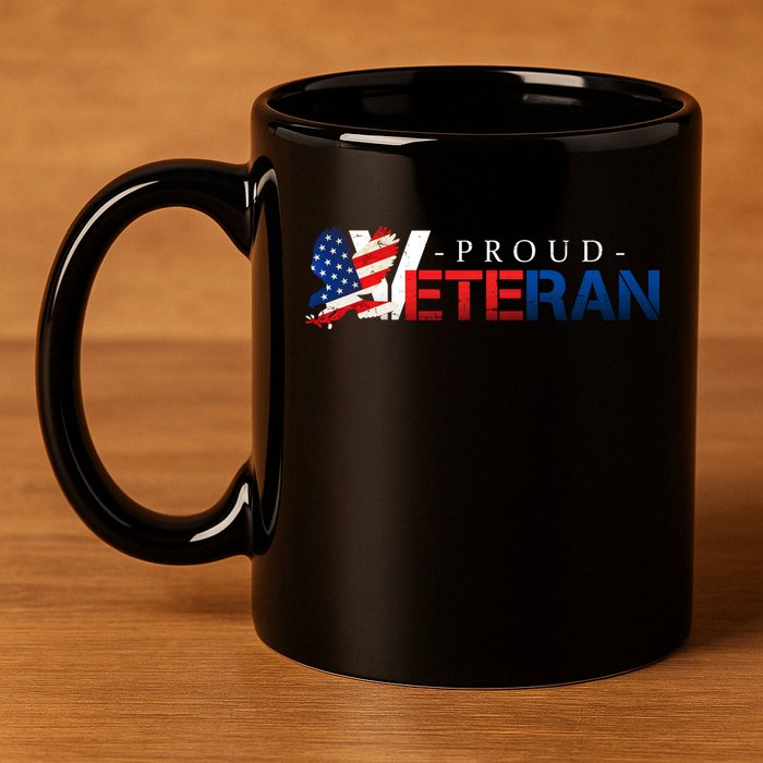 Proud USA Veteran Eagle 11oz C Handle Ceramic Mug