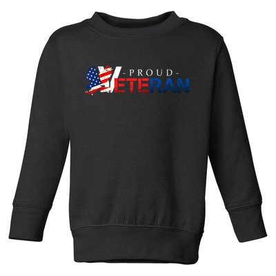 Proud USA Veteran Eagle Toddler Sweatshirt