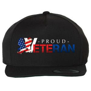 Proud USA Veteran Eagle Wool Snapback Cap