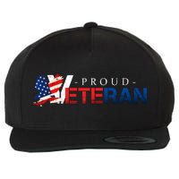 Proud USA Veteran Eagle Wool Snapback Cap