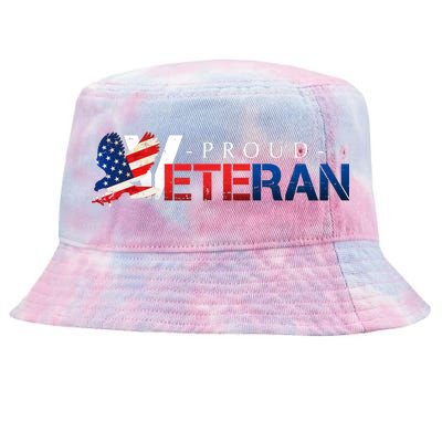 Proud USA Veteran Eagle Tie-Dyed Bucket Hat