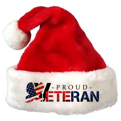 Proud USA Veteran Eagle Premium Christmas Santa Hat