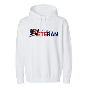 Proud USA Veteran Eagle Garment-Dyed Fleece Hoodie