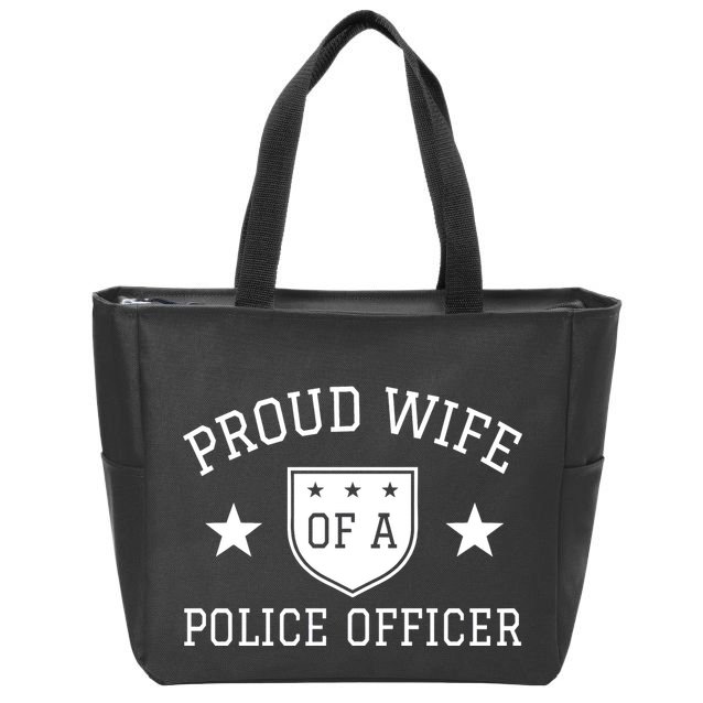 Proud Wife of A Police Officer Zip Tote Bag