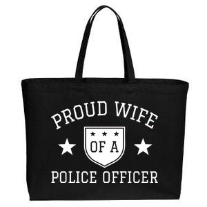 Proud Wife of A Police Officer Cotton Canvas Jumbo Tote