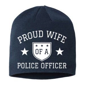 Proud Wife of A Police Officer Sustainable Beanie