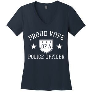 Proud Wife of A Police Officer Women's V-Neck T-Shirt