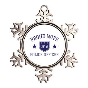 Proud Wife of A Police Officer Metallic Star Ornament