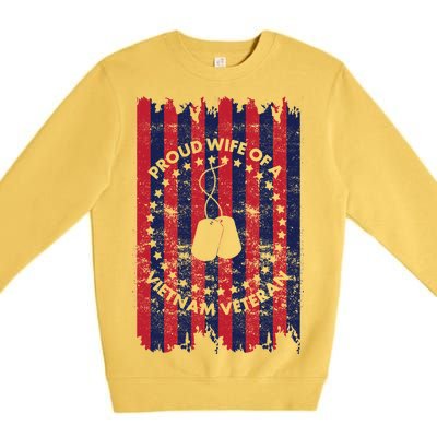 Proud Wife Of A Vietnam Veteran Premium Crewneck Sweatshirt