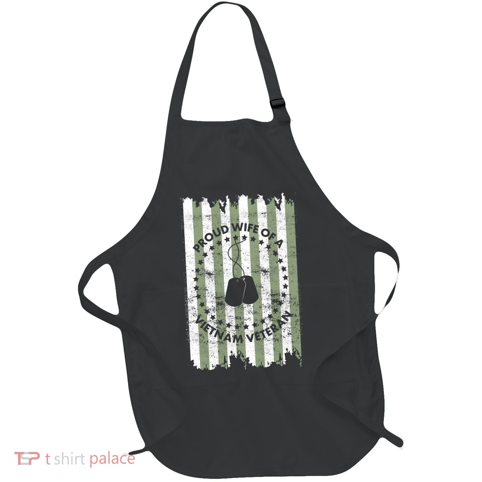 Proud Wife Of A Vietnam Veteran Full-Length Apron With Pockets