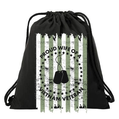 Proud Wife Of A Vietnam Veteran Drawstring Bag