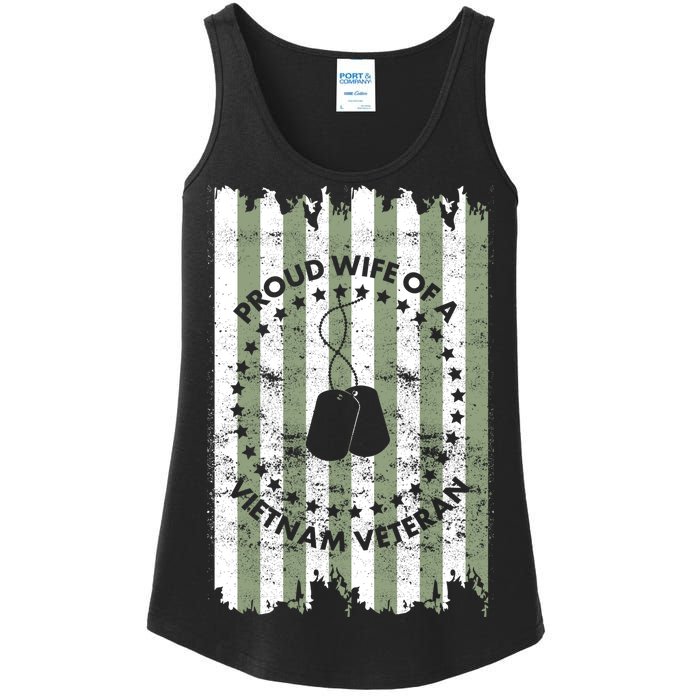 Proud Wife Of A Vietnam Veteran Ladies Essential Tank