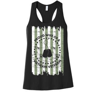 Proud Wife Of A Vietnam Veteran Women's Racerback Tank