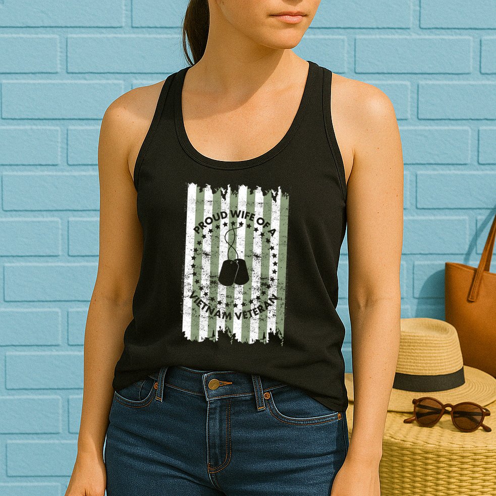 Proud Wife Of A Vietnam Veteran Womens Tank Top