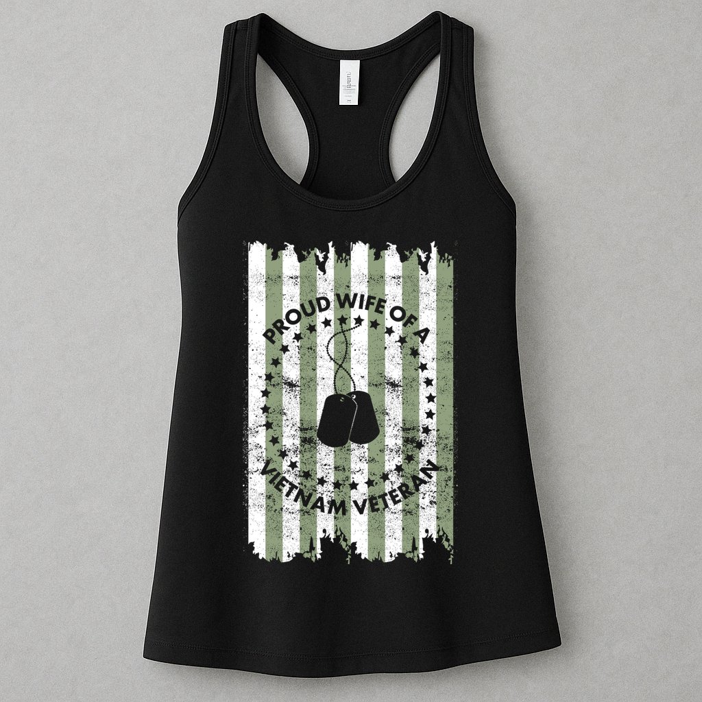 Proud Wife Of A Vietnam Veteran Womens Tank Top