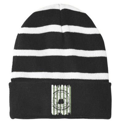 Proud Wife Of A Vietnam Veteran Striped Beanie with Solid Band