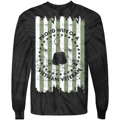 Proud Wife Of A Vietnam Veteran Tie-Dye Long Sleeve Shirt