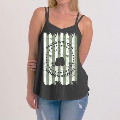 Proud Wife Of A Vietnam Veteran Women's Strappy Tank