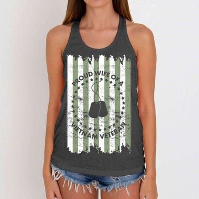 Proud Wife Of A Vietnam Veteran Women's Knotted Racerback Tank