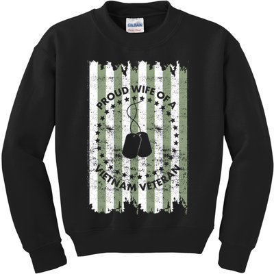 Proud Wife Of A Vietnam Veteran Kids Sweatshirt