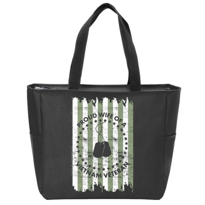 Proud Wife Of A Vietnam Veteran Zip Tote Bag