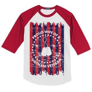 Proud Wife Of A Vietnam Veteran Kids Colorblock Raglan Jersey