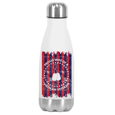 Proud Wife Of A Vietnam Veteran Stainless Steel Insulated Water Bottle