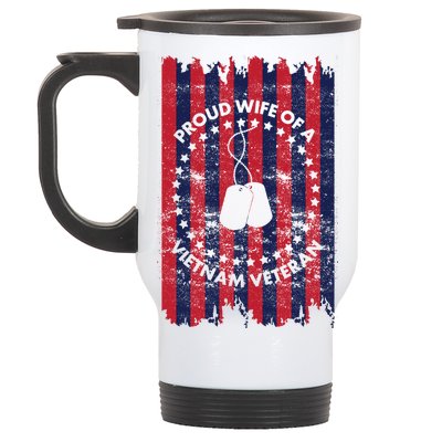 Proud Wife Of A Vietnam Veteran Stainless Steel Travel Mug