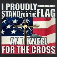 Proudly Stand For The Flag And Kneel For The Cross Cool Comfort Performance Bucket Hat
