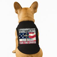 Proudly Stand For The Flag And Kneel For The Cross Doggie Tank