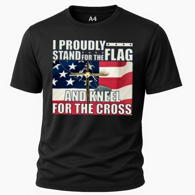 Proudly Stand For The Flag And Kneel For The Cross Performance Shirt