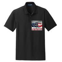 Proudly Stand For The Flag And Kneel For The Cross Dry Zone Grid Polo