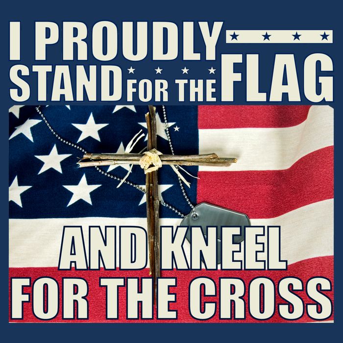 Proudly Stand For The Flag And Kneel For The Cross Infant Baby Jersey Bodysuit