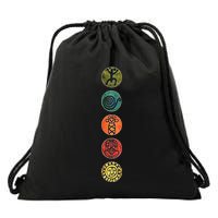 Puerto Rico Petroglyphs Art Letters Drawstring Bag