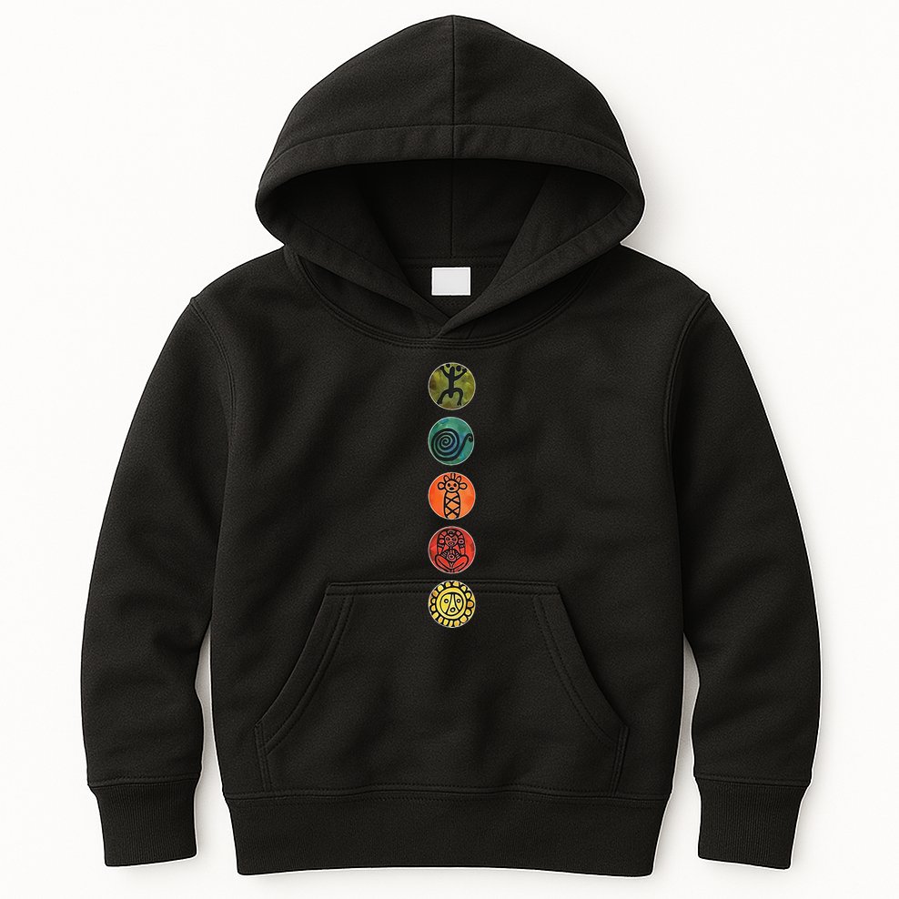 Puerto Rico Petroglyphs Art Letters Kids Hoodie