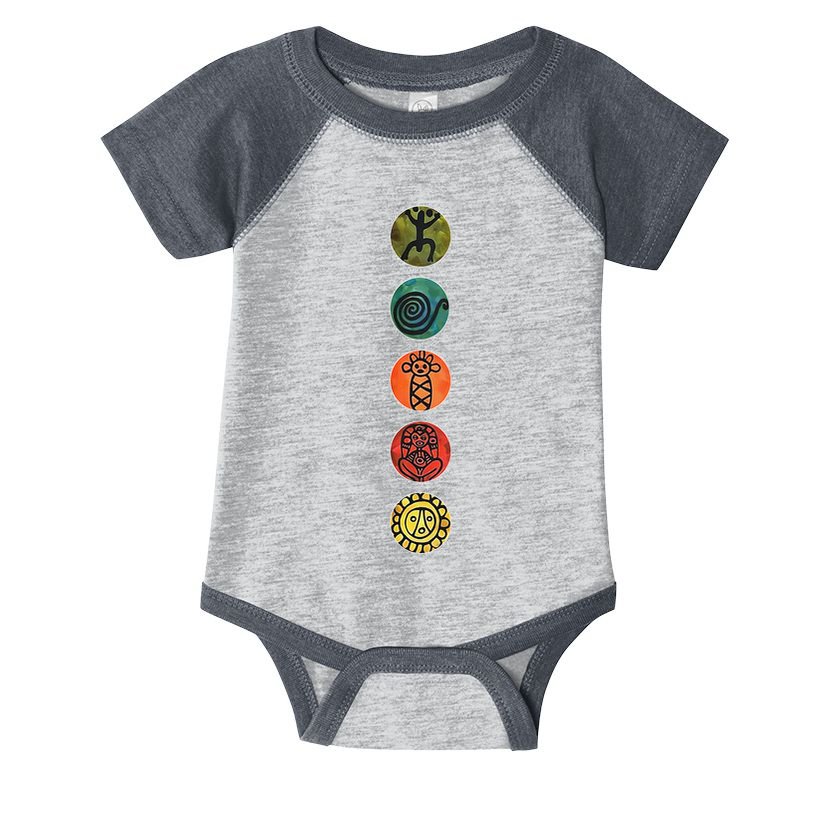 Puerto Rico Petroglyphs Art Letters Infant Baby Jersey Bodysuit