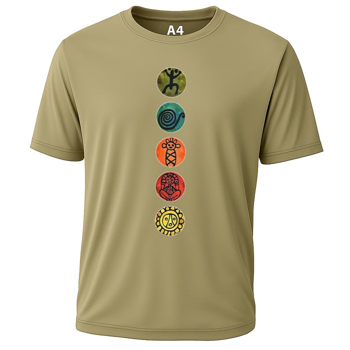 Puerto Rico Petroglyphs Art Letters Cooling Performance Crew T-Shirt