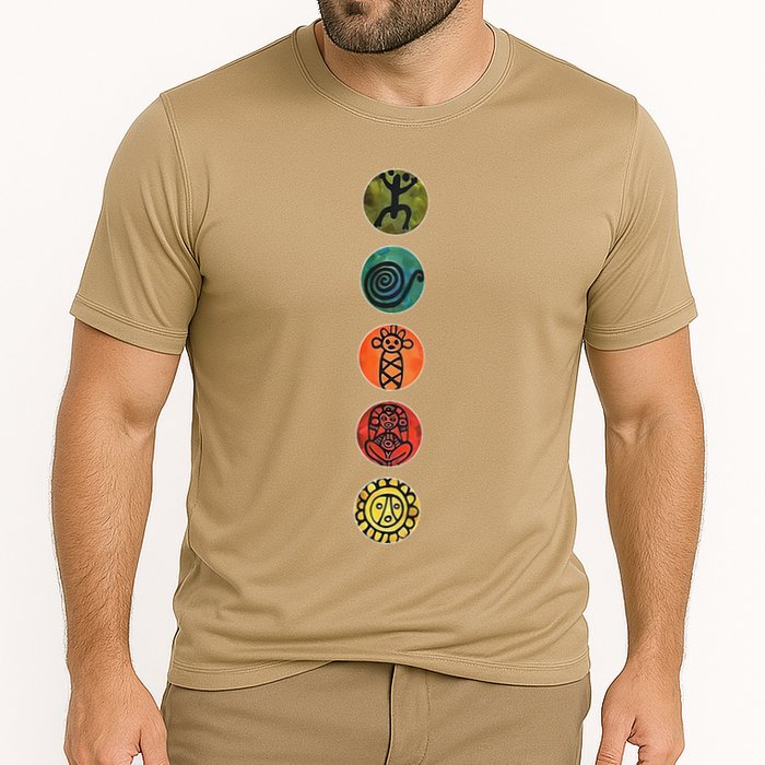 Puerto Rico Petroglyphs Art Letters Cooling Performance Crew T-Shirt