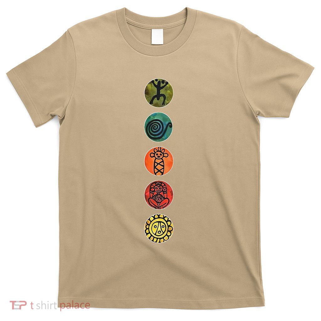 Puerto Rico Petroglyphs Art Letters T-Shirt