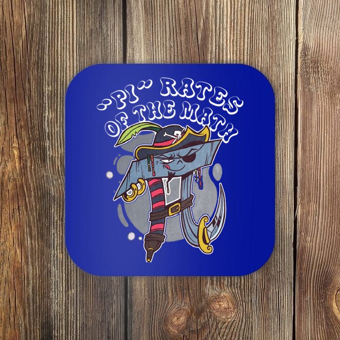 Pi Rate Piratecute Giftvintage Happy Pi Day Math Nerd Funny Gift Coaster