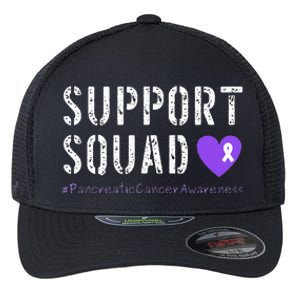 Purple Ribbon Pancreatic Cancer Awareness Flexfit Unipanel Trucker Cap