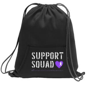 Purple Ribbon Pancreatic Cancer Awareness Sweatshirt Cinch Pack Bag