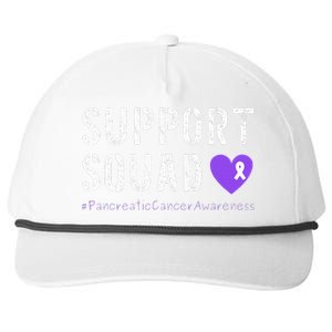 Purple Ribbon Pancreatic Cancer Awareness Snapback Five-Panel Rope Hat