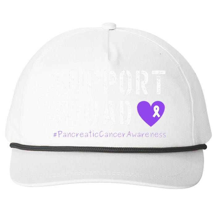 Purple Ribbon Pancreatic Cancer Awareness Snapback Five-Panel Rope Hat