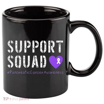 Purple Ribbon Pancreatic Cancer Awareness 11oz C Handle Ceramic Mug