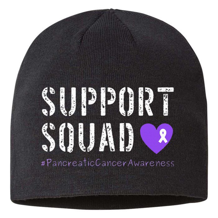 Purple Ribbon Pancreatic Cancer Awareness Sustainable Beanie