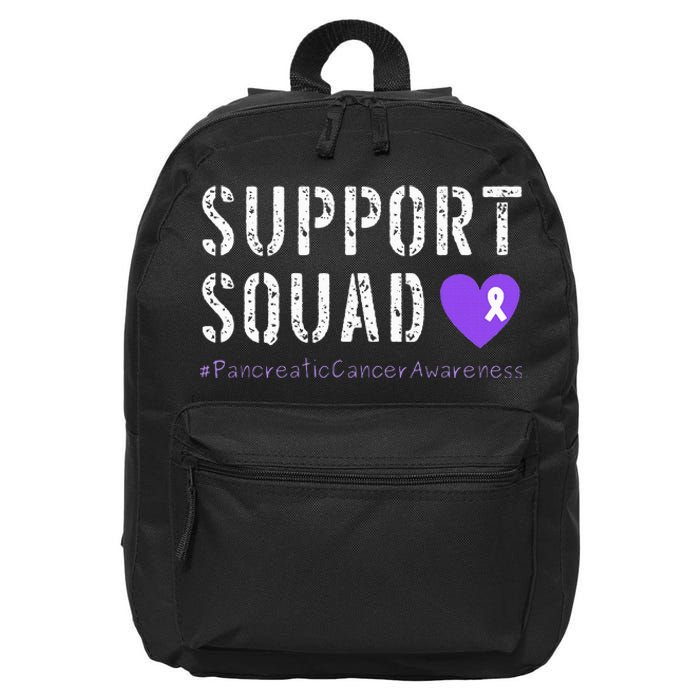 Purple Ribbon Pancreatic Cancer Awareness 16 in Basic Backpack