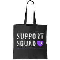 Purple Ribbon Pancreatic Cancer Awareness Tote Bag