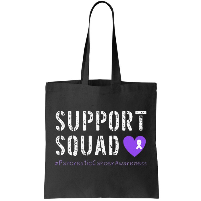 Purple Ribbon Pancreatic Cancer Awareness Tote Bag